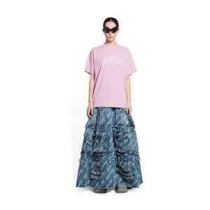 Women's Balenciaga Cities Los Angeles Medium Fit T Shirts Pink | 7420ZWVLP