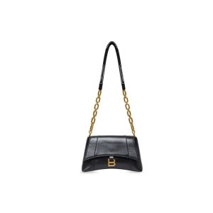 Women's Balenciaga Downtown Small Chain Shoulder Bags Black | 2745TBLFN