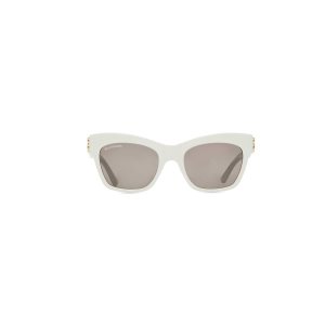 Women's Balenciaga Dynasty Butterfly Sunglasses White | 6523CFWQJ