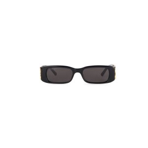 Women's Balenciaga Dynasty Rectangle Sunglasses Black | 8095WSXNE