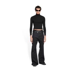 Women's Balenciaga Flared Pants Black | 5873ZUYIE