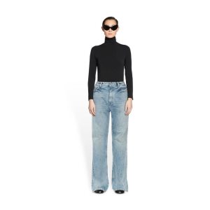 Women's Balenciaga Flared Pants Blue | 3609OAKHF