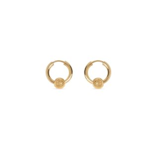 Women's Balenciaga Force Xs Earrings Jewelry Gold | 0398HKLZT