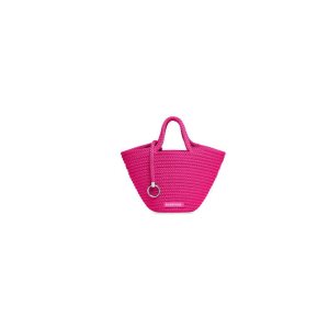 Women's Balenciaga Ibiza Small Basket With Strap Tote Bags Pink | 7028WVUTM