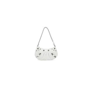 Women's Balenciaga Le Cagole Chain Off Mini Bag White | 4261CZLBH