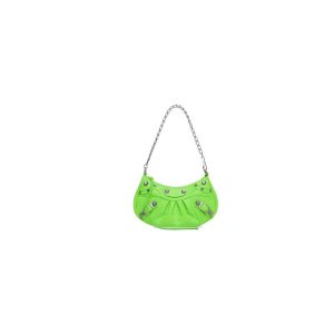 Women's Balenciaga Le Cagole Crocodile Embossed Chain Strap Light Green | 7695TXEHZ