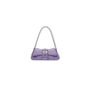 Women's Balenciaga Lindsay Small Strap Shoulder Bags Purple | 4831ANYPU