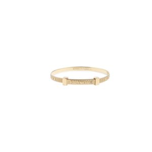 Women's Balenciaga Logo Hoop Bracelet Jewelry Gold | 9528SANDM