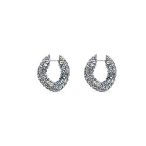 Women's Balenciaga Loop Earrings Jewelry Silver | 9186YJBVM