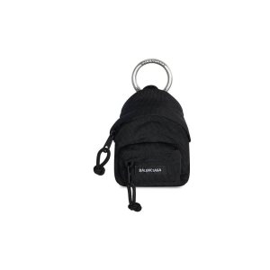 Women's Balenciaga Micro Backpack Keyrings Black | 9218VCOQX