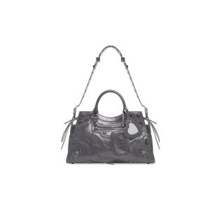 Women's Balenciaga Neo Cagole City Handbag Dark Grey | 8094RLODK