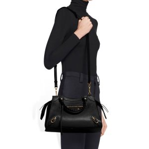 Women's Balenciaga Neo Classic Small Handbag Black | 0167VTIPJ