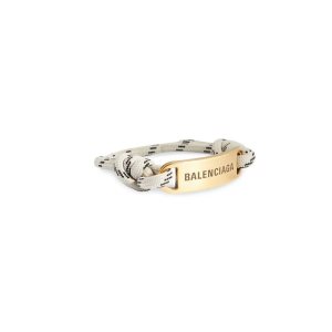 Women's Balenciaga Plate Bracelet Jewelry Beige | 2853BNJWV