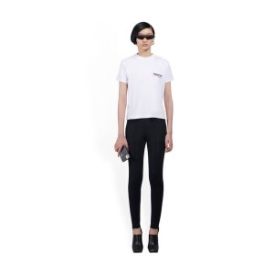 Women's Balenciaga Political Campaign Small Fit T Shirts White | 4159SPBUX