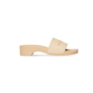 Women's Balenciaga Pool Clog Slide Sandals Brown | 0814RWETG