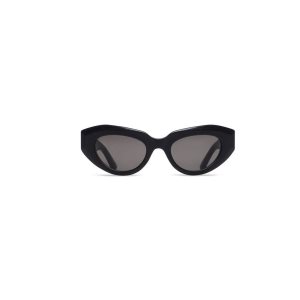 Women's Balenciaga Rive Gauche Cat Sunglasses Black | 0486NADMF