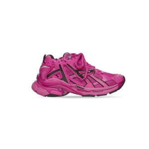 Women's Balenciaga Runner Sneakers Dark Pink | 1428UTZJS