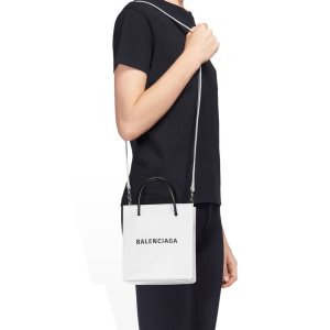 Women's Balenciaga Shopping Xxs North South Tote Bags White | 9687KWZUV