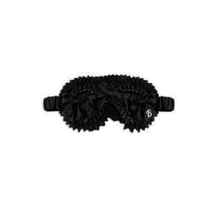 Women's Balenciaga Sleeping Mask Ruffle Equipment Black | 7485PRLWS