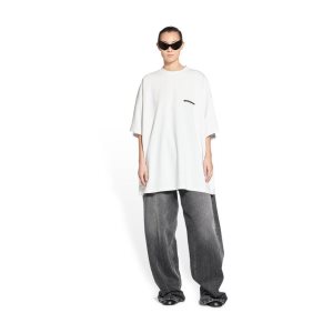 Women's Balenciaga Strike 1917 Off T Shirts White | 6384BIQMZ