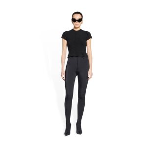 Women's Balenciaga Tops Black | 8263THVMQ