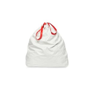 Women's Balenciaga Trash Bag Large Pouch Tote Bags White | 5928UIMTQ