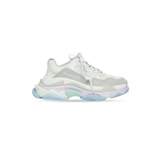 Women's Balenciaga Triple S Sneakers White / Blue | 6382PVXTH