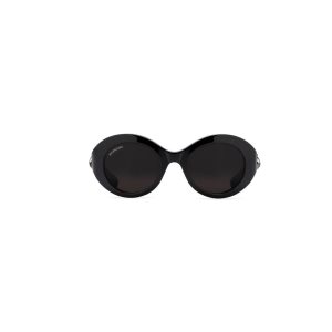 Women's Balenciaga Twist Round Sunglasses Black | 1476PKGTA