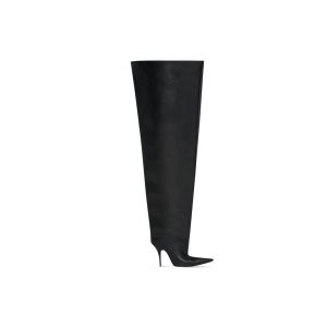 Women's Balenciaga Waders 110mm Overknee Boots Black | 5386JCUWR