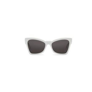 Women's Balenciaga Weekend Butterfly Sunglasses White | 1425KEQIT