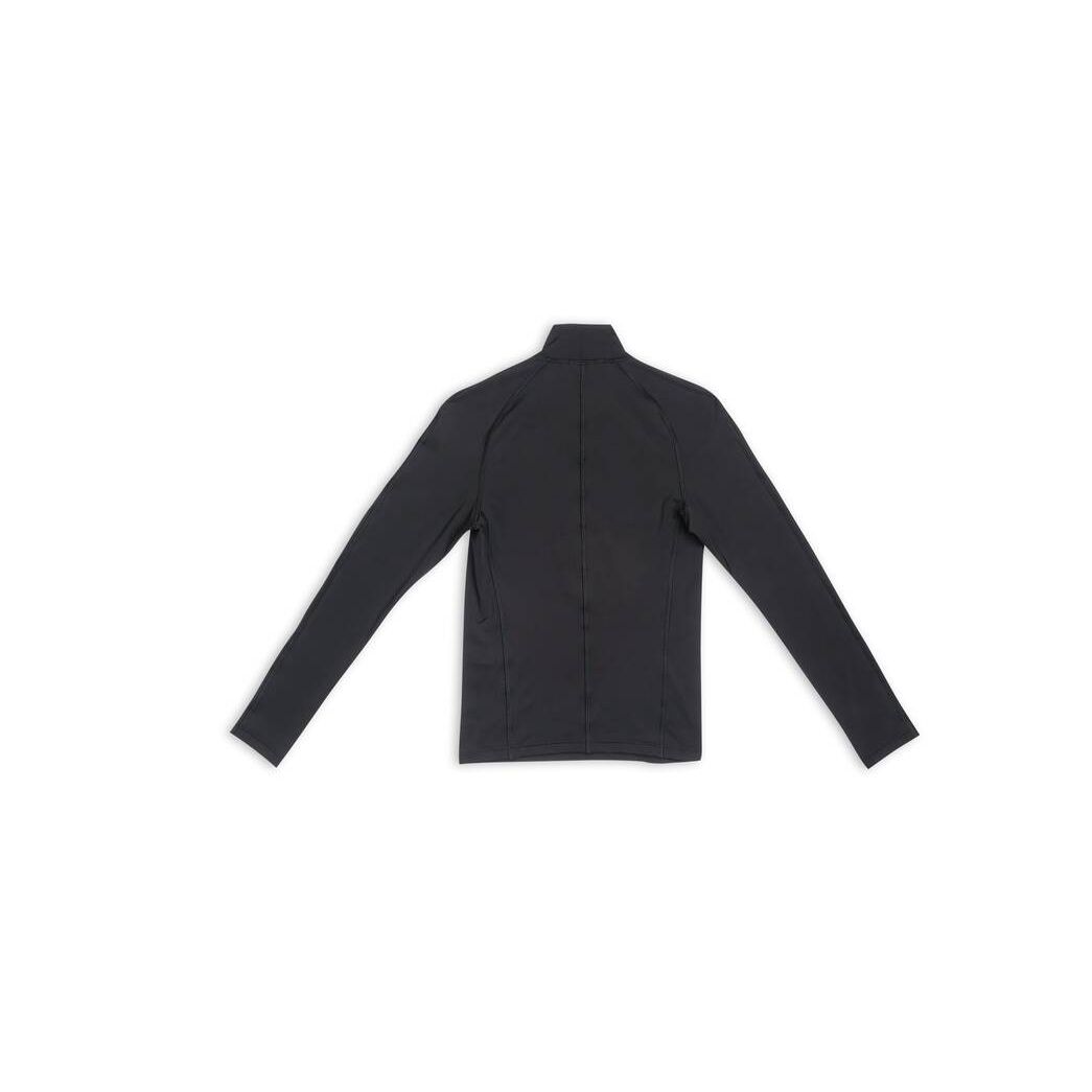 Men's Balenciaga 3b Sports Icon Athletic Turtleneck Long Sleeve Top Shirts Black | 0238IBHXZ