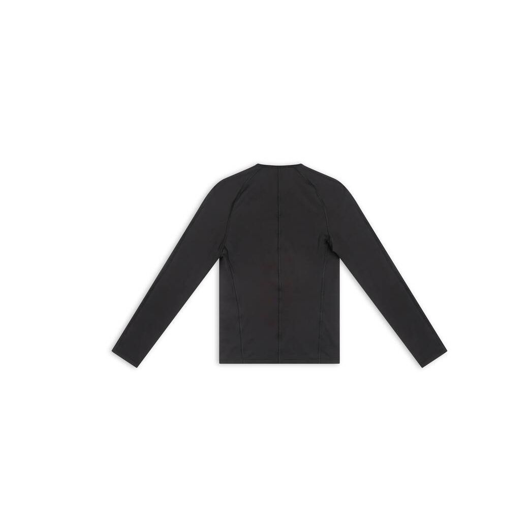 Men's Balenciaga 3b Sports Icon Crewneck Long Sleeve Athletic Top Shirts Black | 5932YJGCL