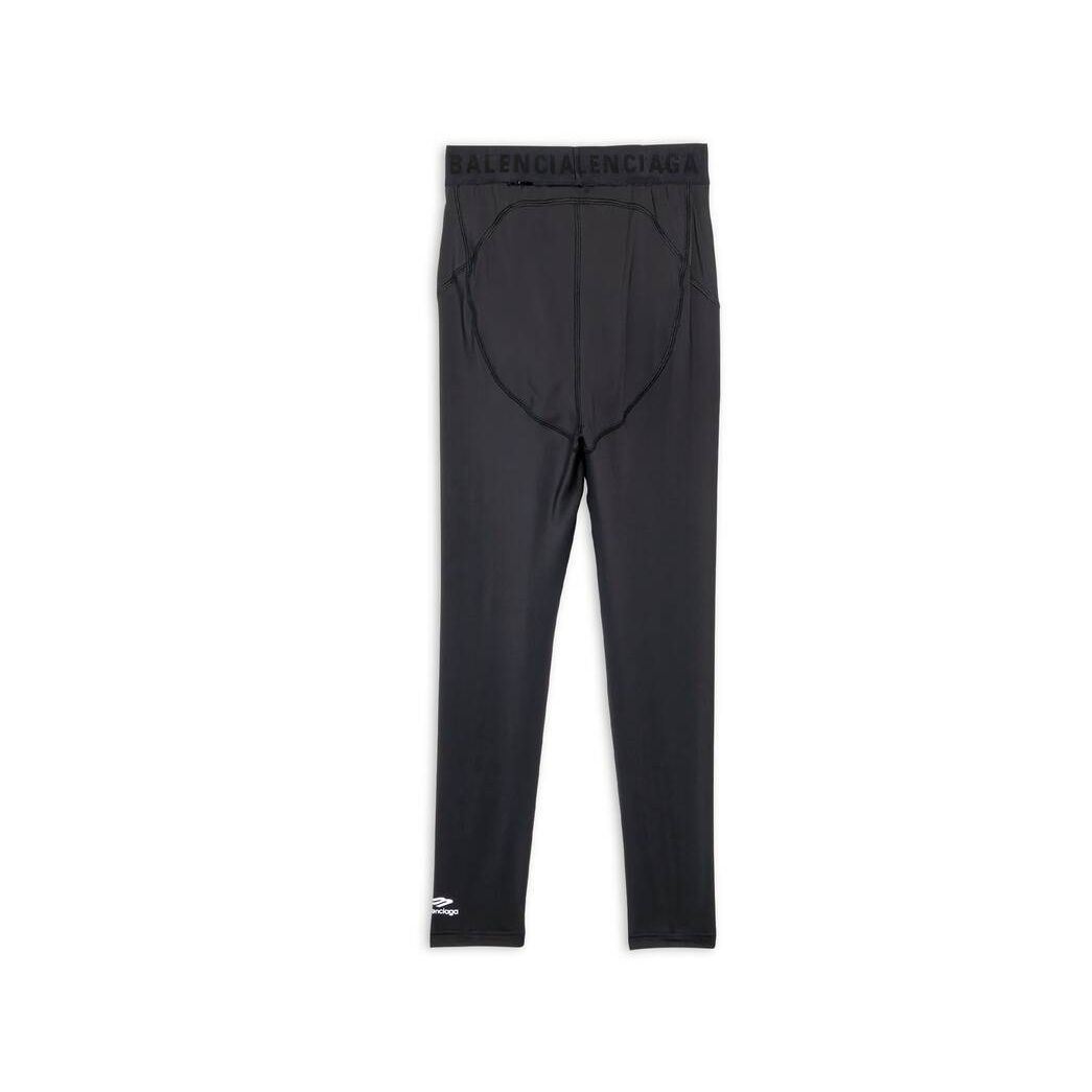 Men's Balenciaga 3b Sports Icon Leg Sports Leggings Pants Black | 6374CQMHX