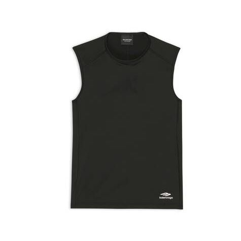 Men's Balenciaga 3b Sports Icon Sleeveless Crewneck Top Shirts Black | 9540VPGEY