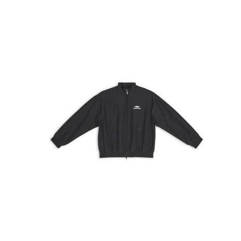 Men's Balenciaga 3b Sports Icon Small Fit Tracksuit Jackets Black | 8237XWCAM