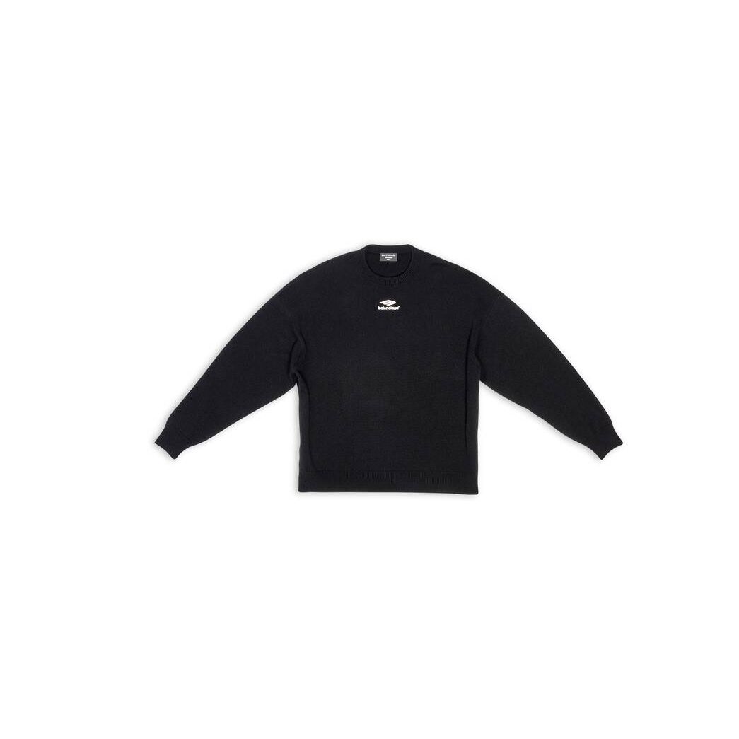 Men's Balenciaga 3b Sports Icon Sweater Knitwear Black | 9310XGYPB