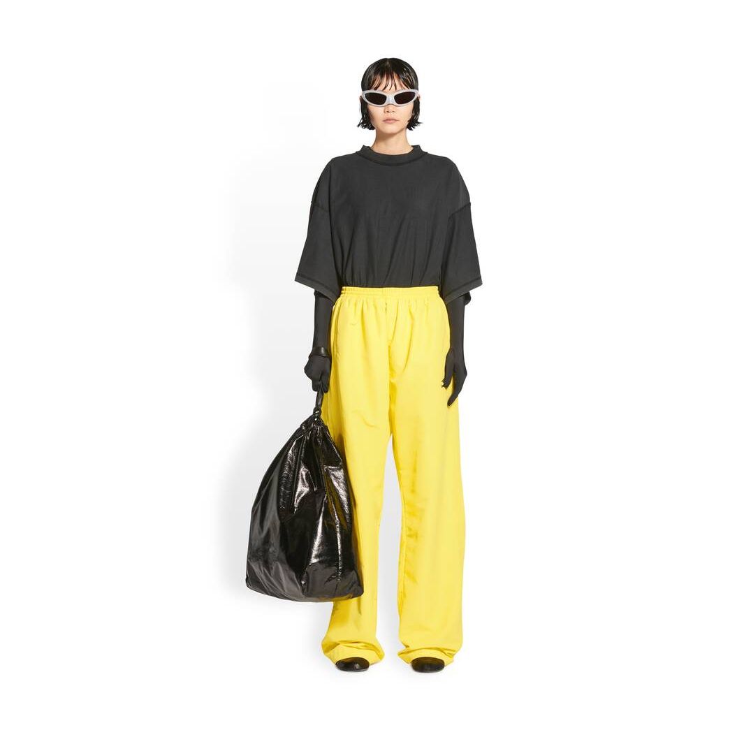 Men's Balenciaga 3b Sports Icon Tracksuit Pants Yellow | 5781DROUE