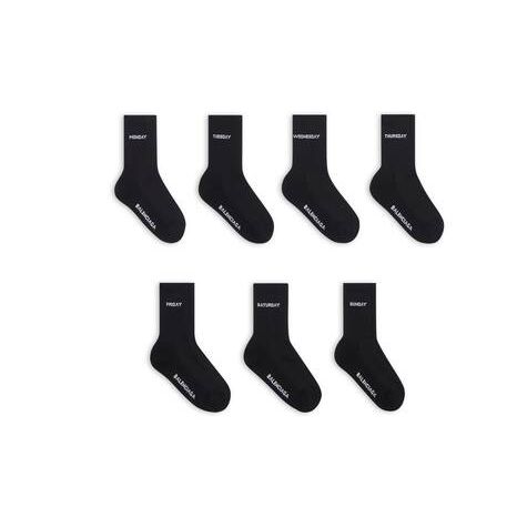 Men's Balenciaga 7 Set Socks Black | 1897MTXKL