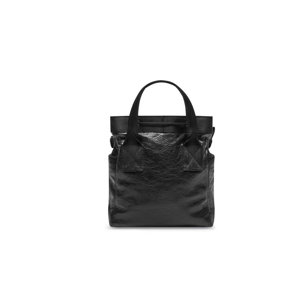 Men's Balenciaga Army Small Tote Bags Black | 1435FMPCN