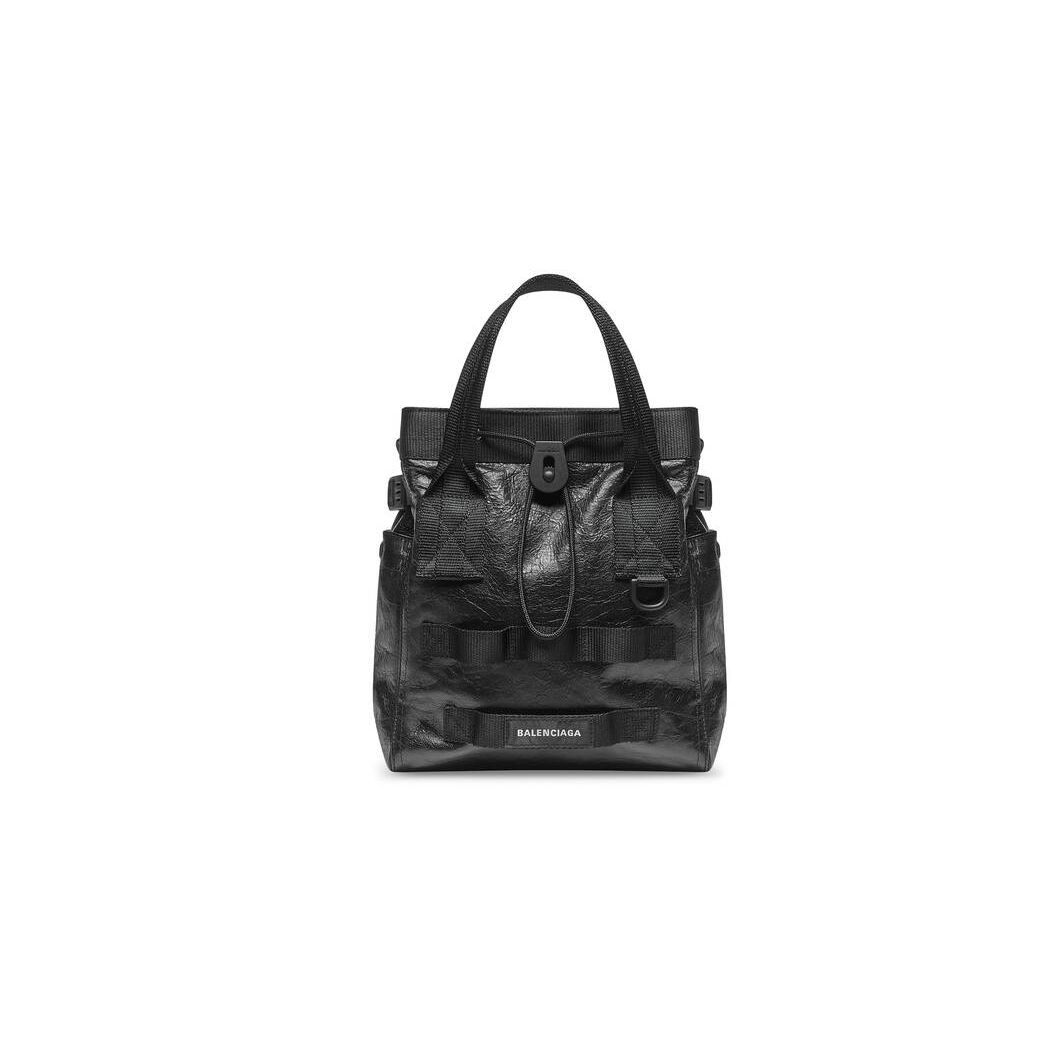 Men\'s Balenciaga Army Small Tote Bags Black | 1435FMPCN