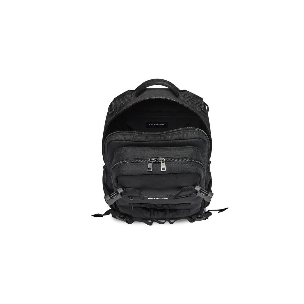 Men's Balenciaga Army Space Small Backpacks Black | 4157KDWVX