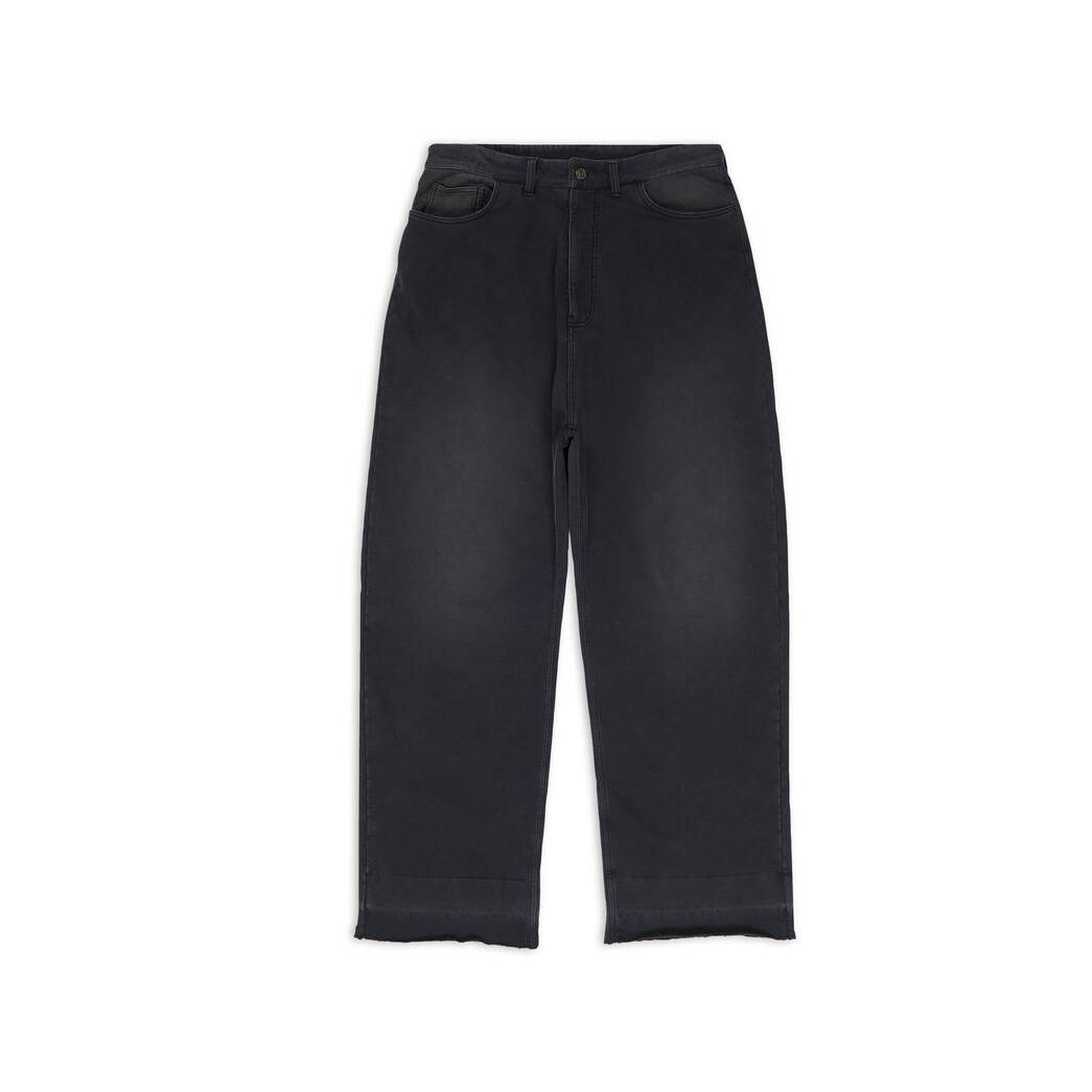 Men's Balenciaga Baggy Sweatpants Pants Black | 9015KDRAC