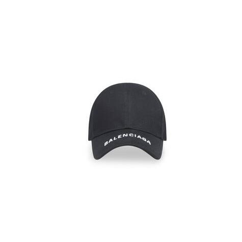 Men's Balenciaga Balenciaga Caps Black / White | 1502AUVJS