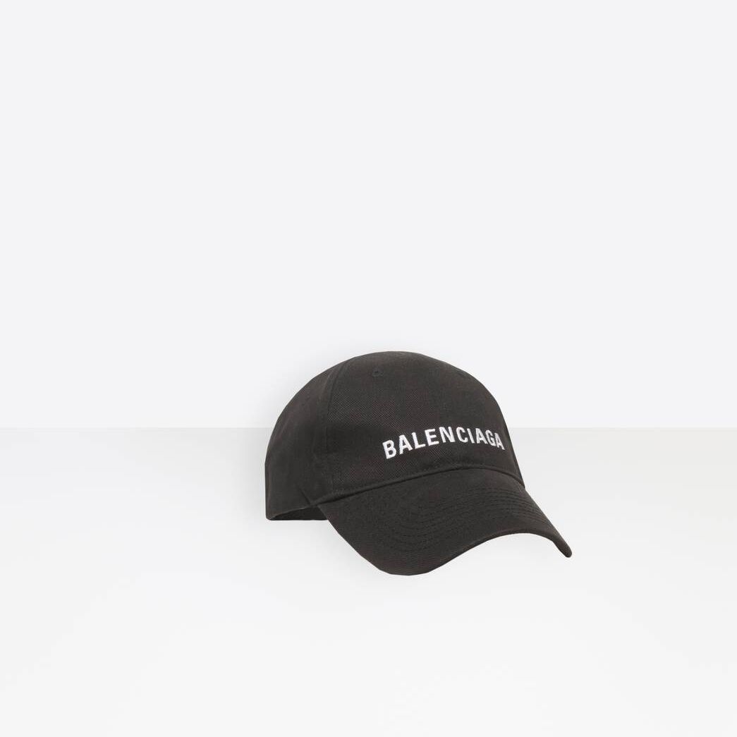 Men's Balenciaga Balenciaga Caps Black / White | 9603AVJFU