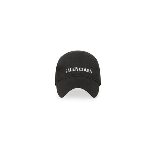 Men's Balenciaga Balenciaga Caps Black / White | 9603AVJFU