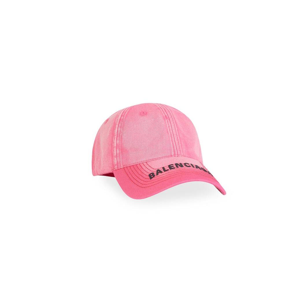 Men's Balenciaga Balenciaga Caps Fuchsia / Black | 7528KMUWH