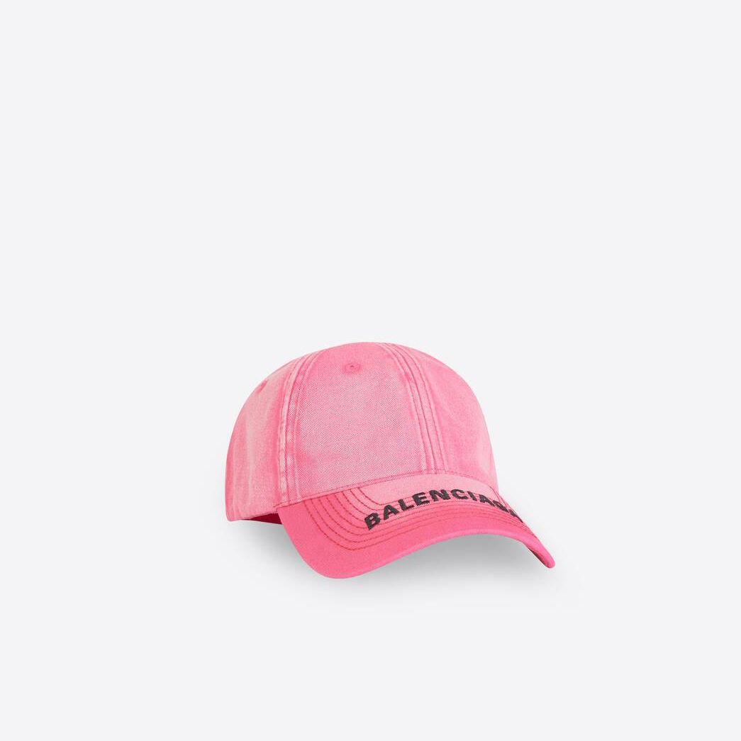 Men's Balenciaga Balenciaga Caps Fuchsia / Black | 7528KMUWH