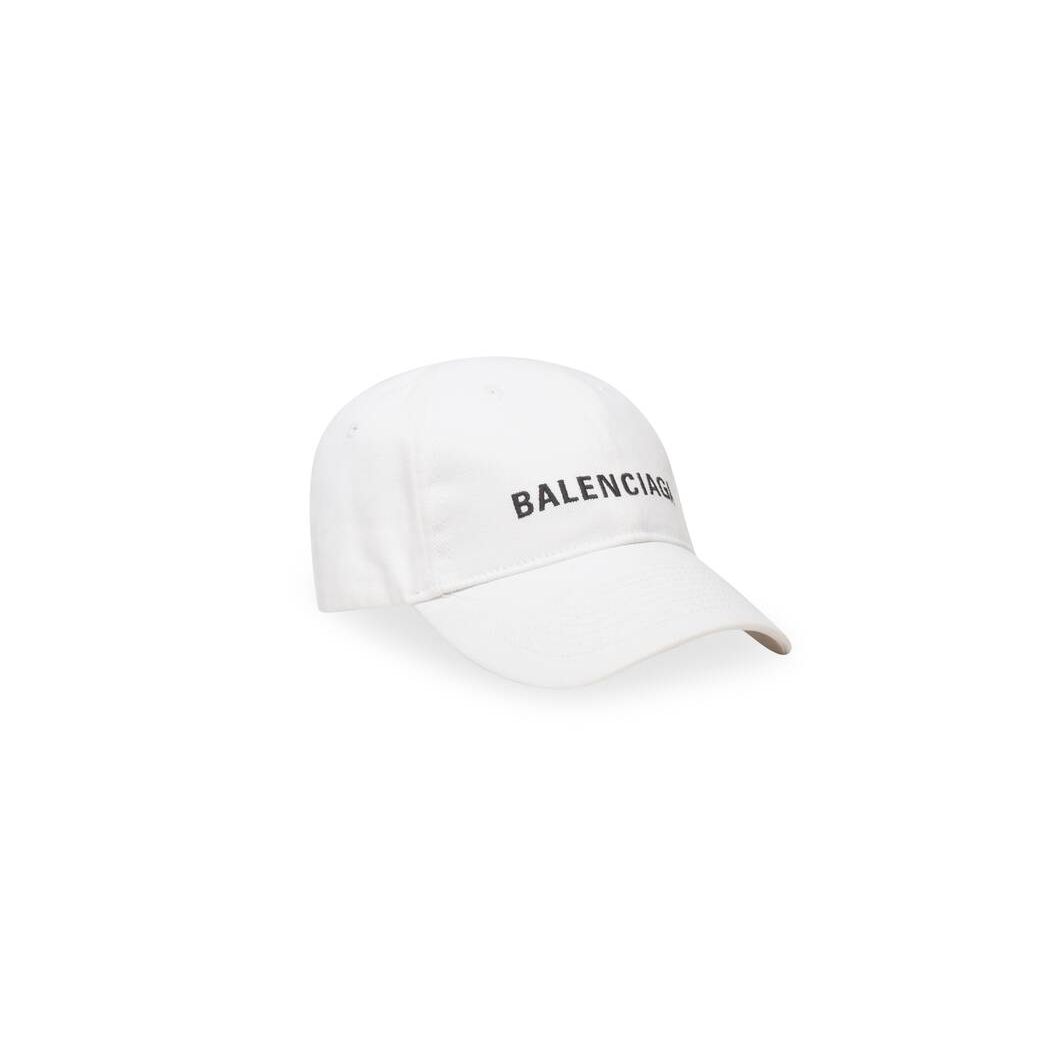 Men's Balenciaga Balenciaga Caps White / Black | 5186HPKXT