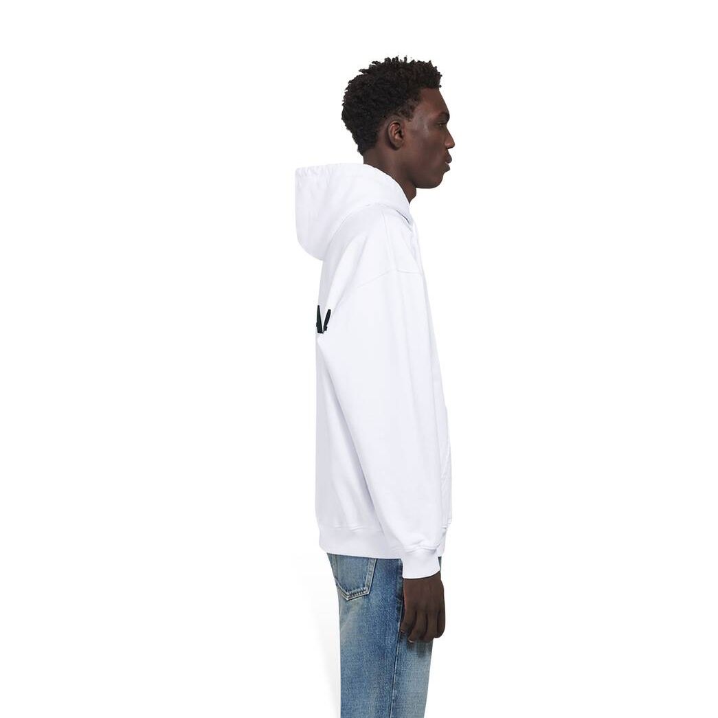 Men's Balenciaga Balenciaga Hoodie White | 4239UMZPQ