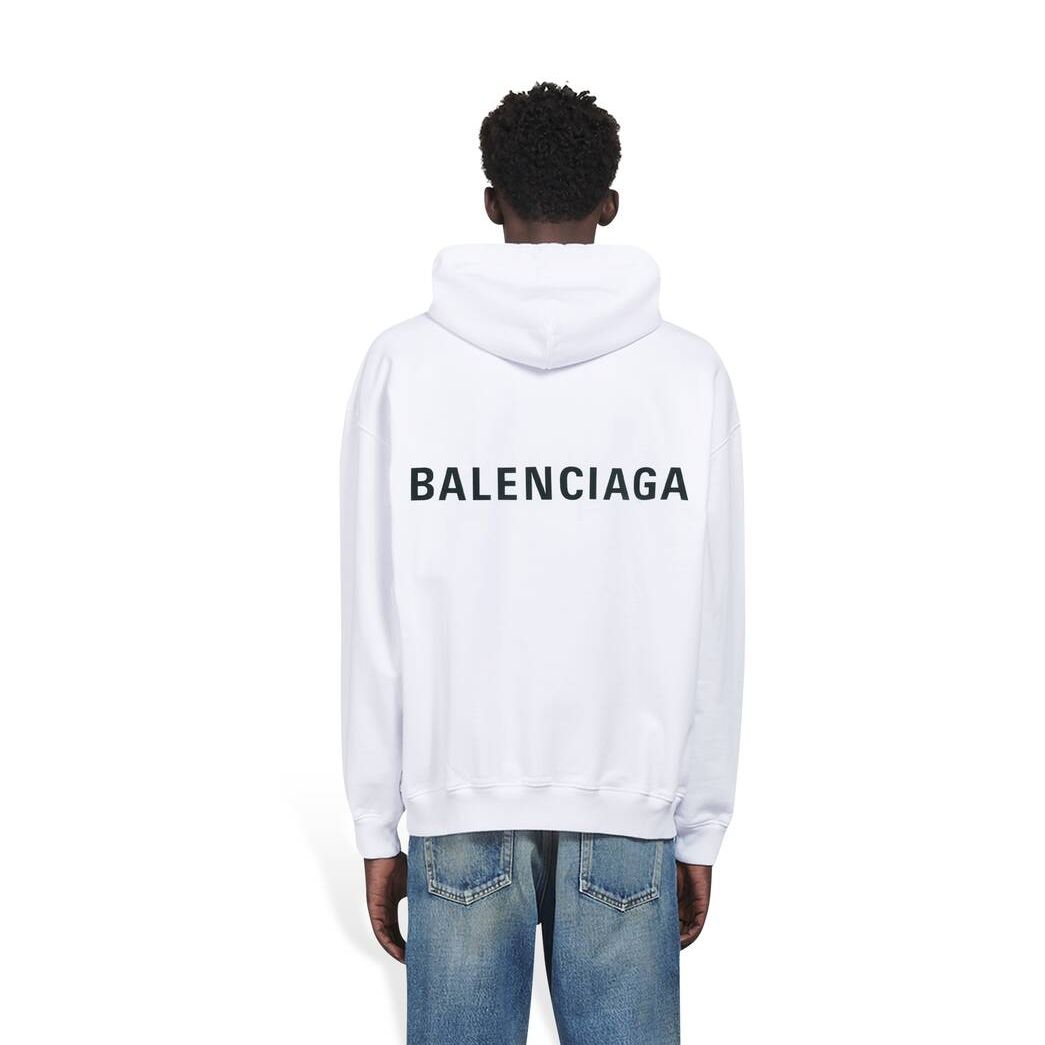 Men's Balenciaga Balenciaga Hoodie White | 4239UMZPQ